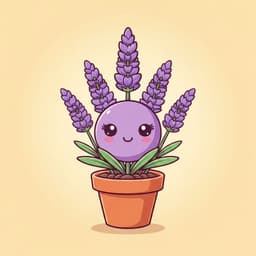 Lavender mascot character