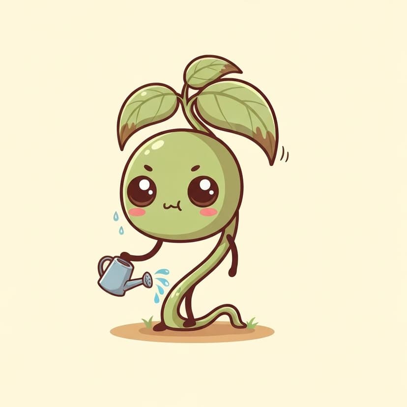 A plant recovering with care